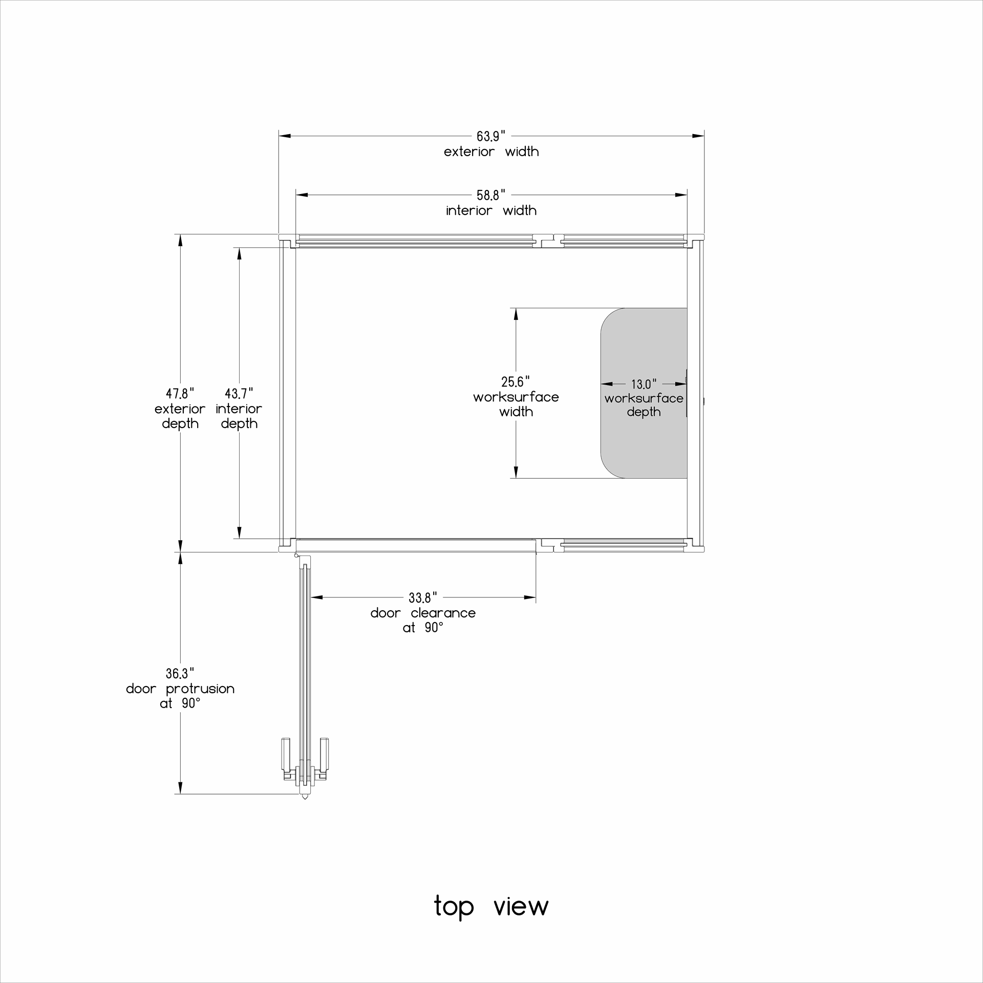 MomSpace Deluxe - Technical Specs (Top View)