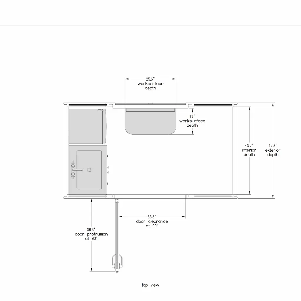 MomSpace Double - Technical Specs (Top View)
