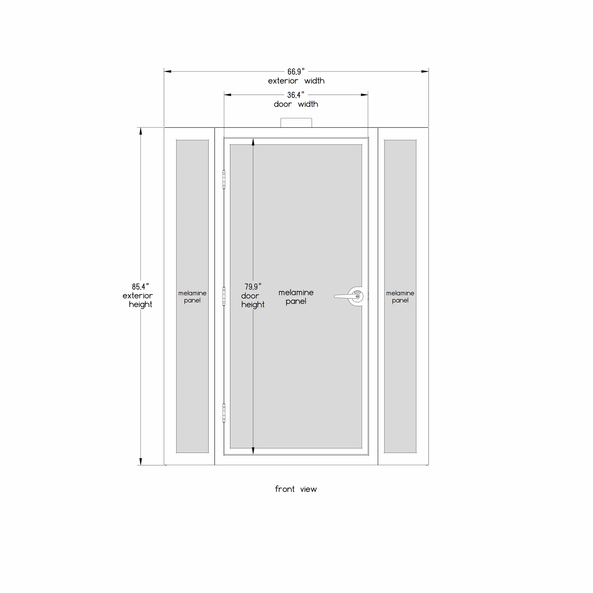 MomSpace ADA - Technical Specs (Front View)
