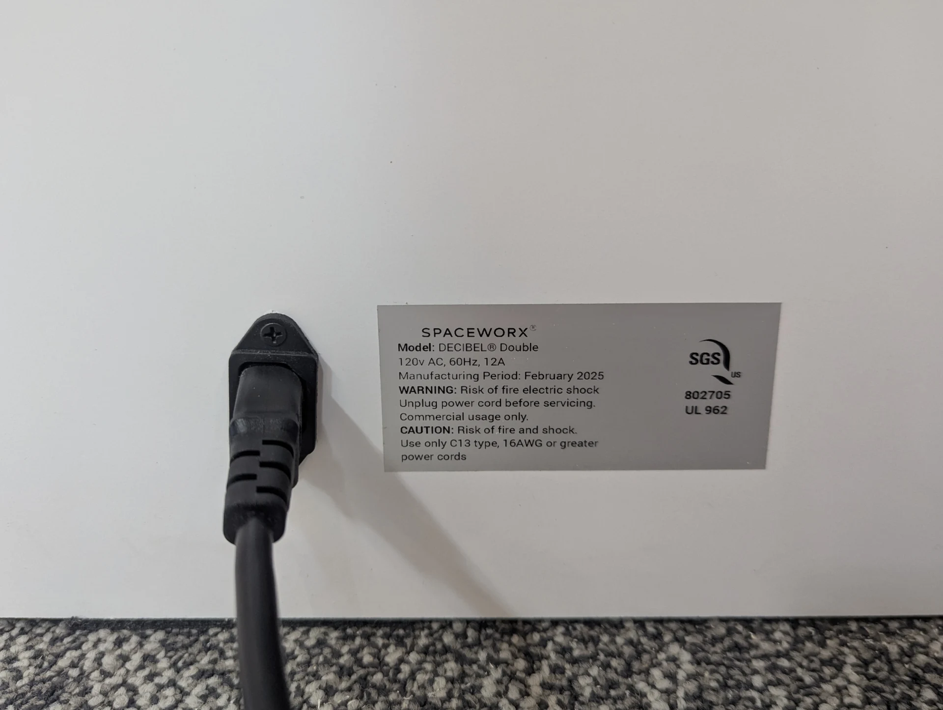 Spaceworx Phone booth power source