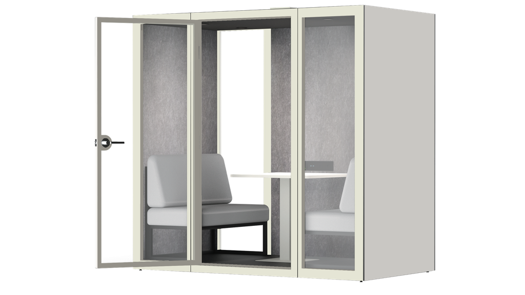 DECIBEL® Double 
Frame Color: White

Exterior Side Panel (L&R): White

Center Back Panel (Interior): Charcoal Felt

Interior Side Panel Finish: Charcoal Felt

Data Port: Data Port- None

FireShield™ Fire Suppression: None